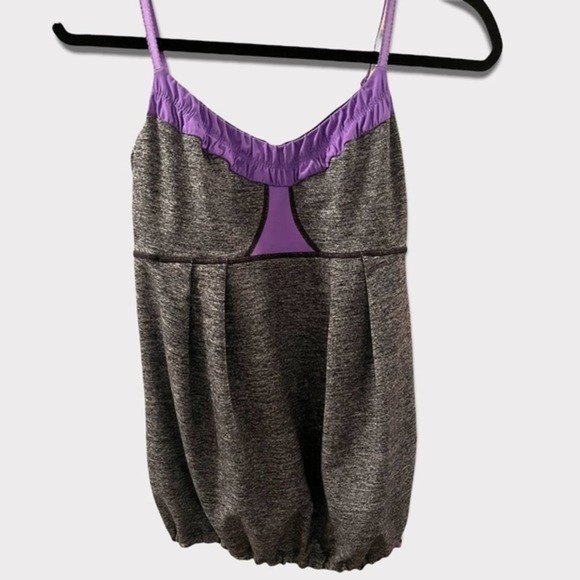 Lululemon‎ Essential Tank Top Grey and Purple Size 6 - Picture 1 of 3